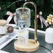 JONJOLI Wood Candle Warmer in natural wood finish